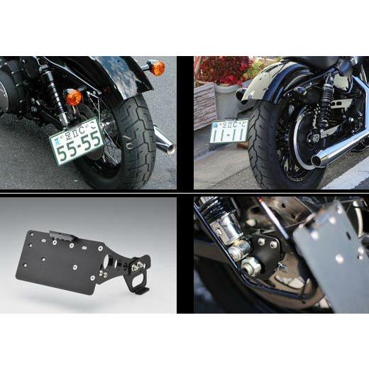 ハーレー スポーツスター サイドマウントナンバーステー XL1200X/V/N/NS、883N キジ...