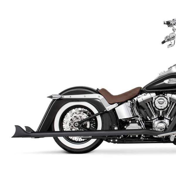 ハーレー TC ソフテイル フルエキゾーストマフラー クラシック シャークテール TRUE-DUAL...