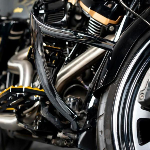 HOGWORKZ ハボック・チョップドエンジンガード (クローム) 2014〜2023 ツーリング