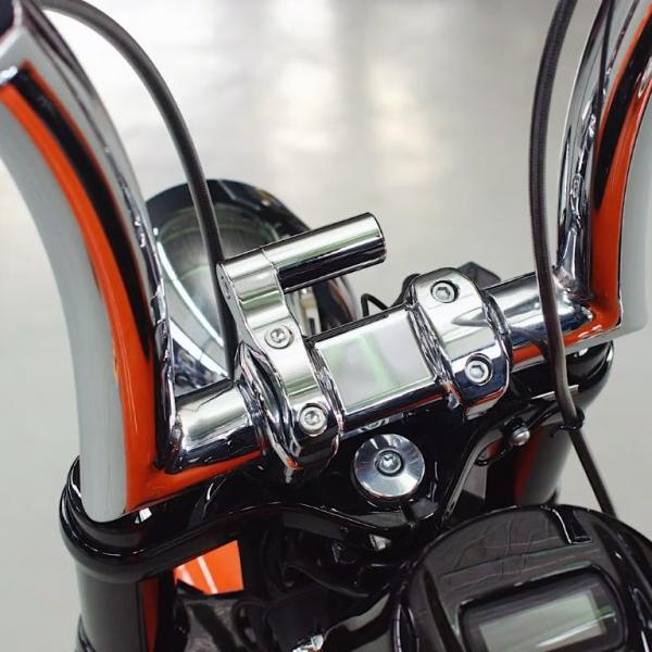 ハーレー 2013〜2017 ブレイクアウト ライザークランプ用 デバイスマウントバー (クローム)...