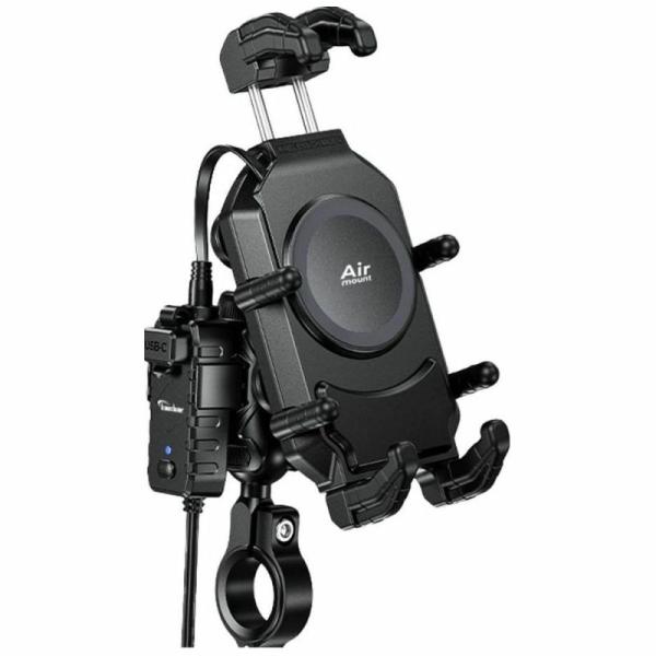 デビルホーン  QI＆USB充電/振動吸収機能付きスマホホルダー カエディア