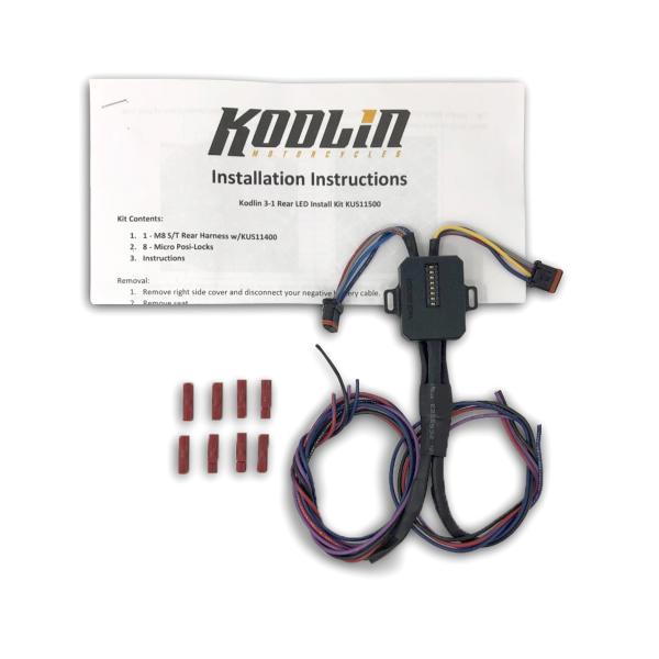 M8 ソフテイル リアLEDウィンカー インストールキット ロードイコライザー付 KODLIN
