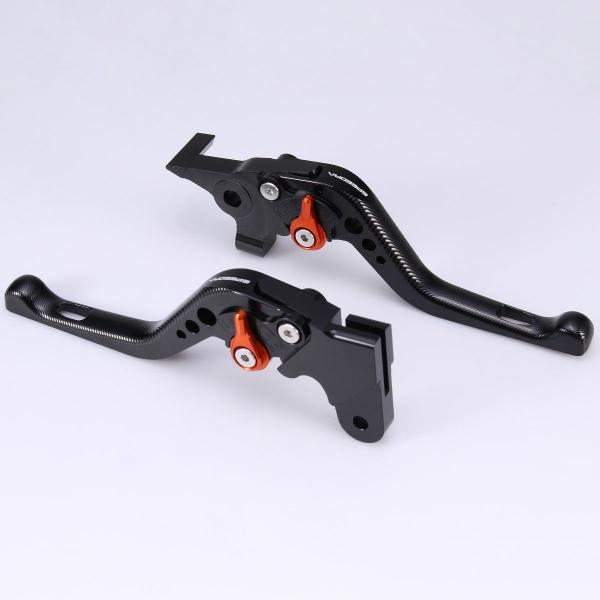 ハーレー  X350、X500 ショート・アジャスタブルレバーセット (ブラック/オレンジ) スピー...