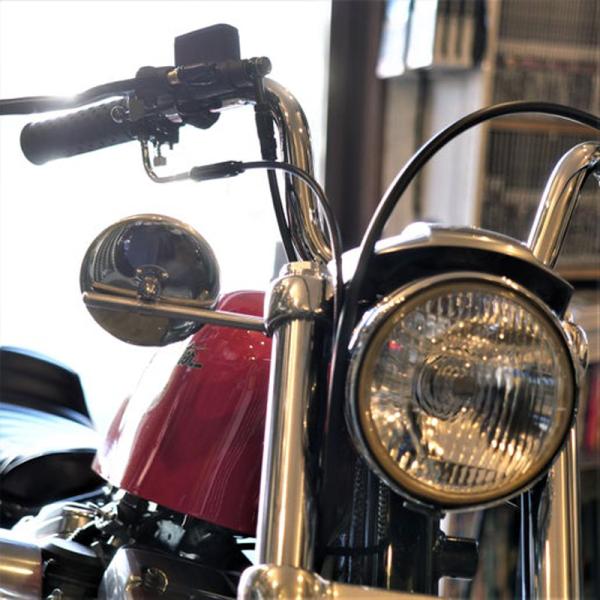 ハーレー スポーツスター、ダイナ フォークトップクランプマウント ミラーブラケット INFINITY