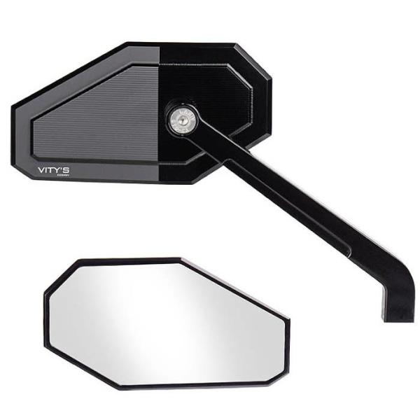 ハーレー用 MASSIVE ミラー ブラック 右側 Vitys Design （ビティーズデザイン）