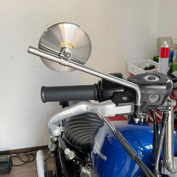 JCMAミラー 80mm ヘアライン仕上げ MOTOR ROCK