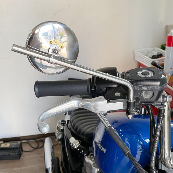 JCMAミラー 80mm ポリッシュ仕上げ MOTOR ROCK