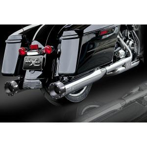 M8ツーリング 4.5インチ スリップオンマフラー スムースチップ 