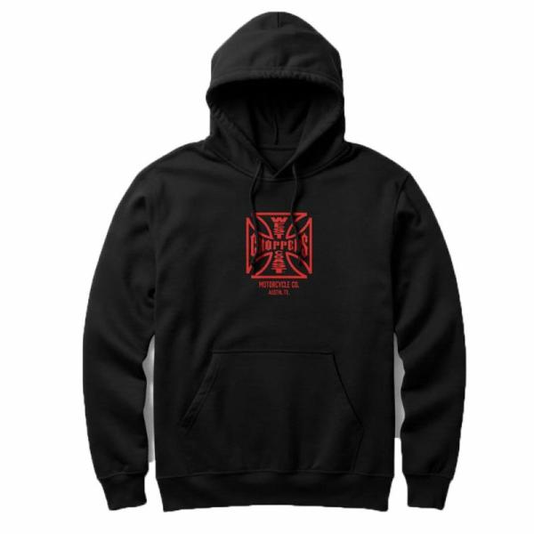 WCC ATX CROSS フーディー ブラック/レッド