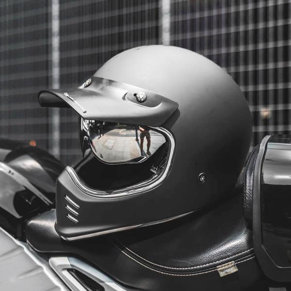 【ILM】 Z502シリーズ ビンテージ フルフェイスヘルメット マットブラック