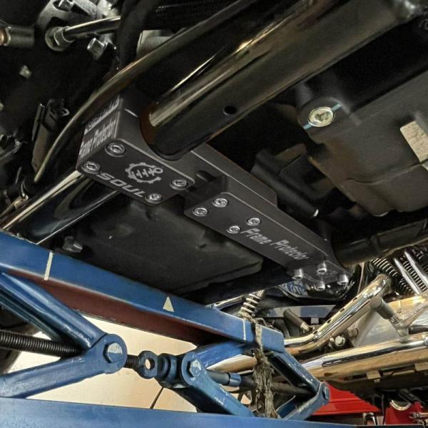 SOUL ハーレー M8ソフテイル用 フレーム剛性プロテクター ブラック