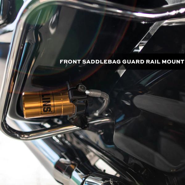 オーリンズサスペンション用 リモートリザーバータンク サドルバッグガードマウント ブラック Krau...