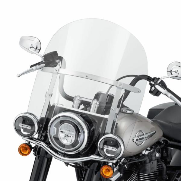 M8 ヘリテイジクラシック、デラックス 13インチ カーブ付ウィンドシールド (クリア) クリアビュ...