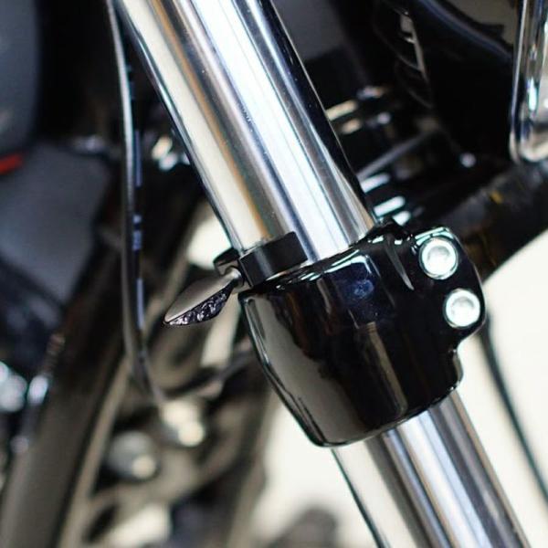 NOYS(ノイズ) 49mm フォーク用 マイクロウィンカーステー (ブラック)