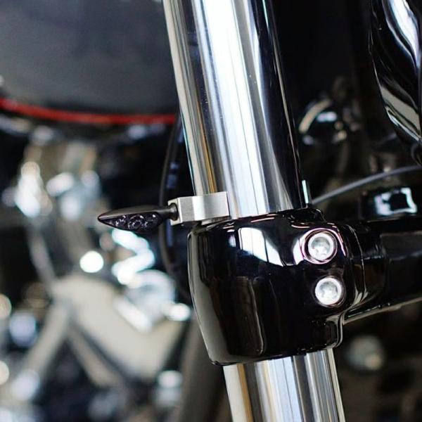 NOYS(ノイズ) 49mm フォーク用 マイクロウィンカーステー (シルバー)