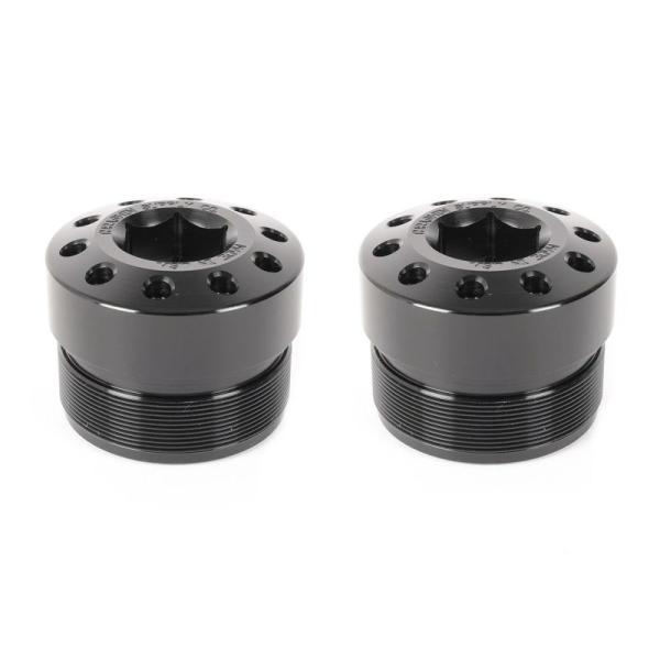 スラッシンサプライ アルミビレット・フォークチューブキャップ (ブラック) 2014以降 ツーリング