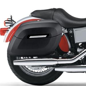 ハーレー・FXDL用 Lamellar ハードサドルバッグ グロスブラック Viking 