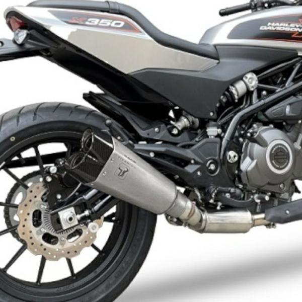 ハーレー IXIL IXRACE X350 チタン製 スリップオンマフラー M10 ヘキサゴン デュ...
