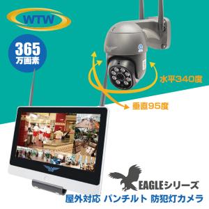 ワイヤレス 防犯カメラ 無線 監視カメラ 防犯灯 ライト 照明 パンチルト PTZ 365万画素 屋外 音声 防水 塚本無線 WTW-EGDRY1799PT WTW-EG2582WHA