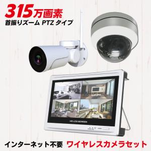 防犯カメラ ワイヤレスカメラ 首ふり PTZ パン チルト ズーム 屋外 315万画素 WIFI 電動ズーム バレット ドーム 監視カメラ CK-NVR9105PTZ｜HDCトータルプロショップ ヤフー店