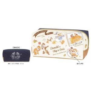 チップ デール ドナルド 缶バッジ付き ペンケース ディズニー カミオジャパン 超特価sale開催 文房具 コスメポーチ 送料無料 ペンポーチ 道具箱 文具入れ 筆箱