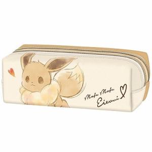 ポケモン イーブイ ツインファスナー ペンケース クリームブラウン ポケットモンスター レディース カミオジャパン お金を節約 メンズ 送料無料 キッズ ペンポーチ