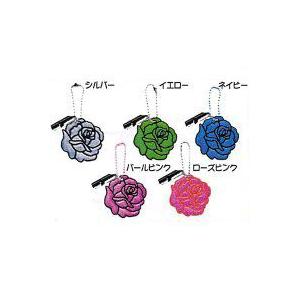 リフレクター 笛 キーホルダー 反射キーホルダー バラ 笛付き 薔薇 ヨシオ 笛付バラキーホルダー