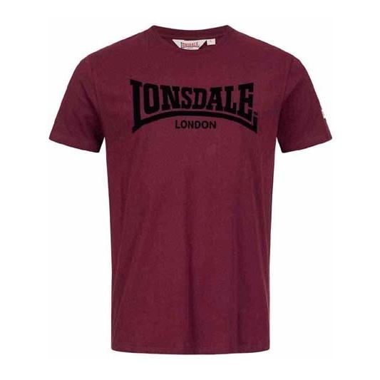 LONSDALE ロンズデール / フロックロゴプリントTシャツ(LL008) Oxblood -送...