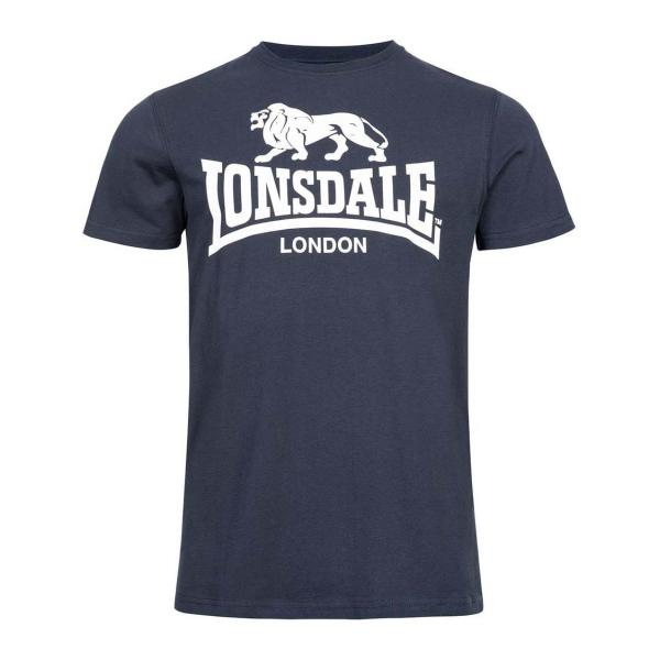 LONSDALE ロンズデール / ライオンロゴプリントTシャツ Navy -送料無料-