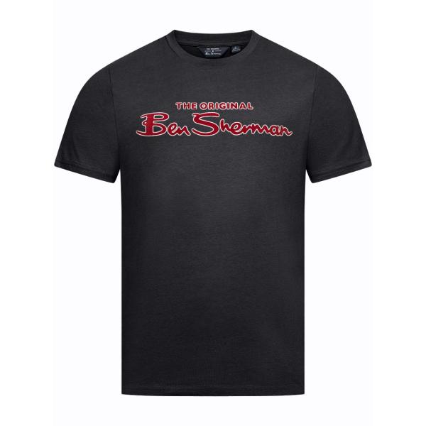 Ben Sherman ベンシャーマン / フロックロゴTシャツ(0076268) Black -送...
