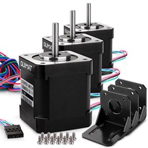 Quimat 3Dプリンター用 モータセット 3モータ取付ブラケット+12*M3 ネジ 1.7A NEMA17