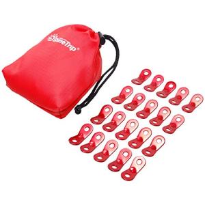 GoodsLand  20個セット  高耐久 2穴 アルミ自在 アルミ合金 プレート型 コードスライダー アルミ自在金具 自在