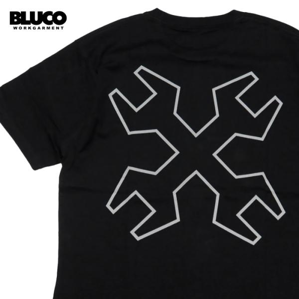 BLUCO ブルコ Tシャツクロスレンチ CROSS WRENCH 半袖 プリント ブラック 143...