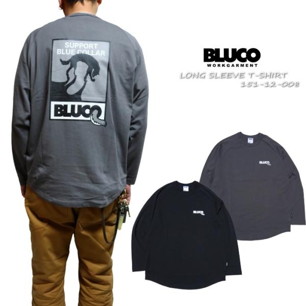 BLUCO ブルコ ラグラン長袖Tシャツ WOLF ウルフ プリント メンズ 151-12-008 ...