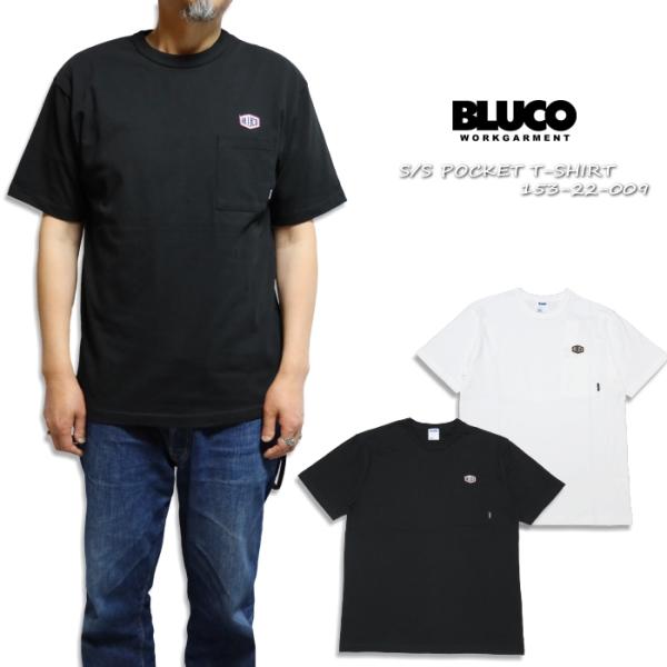 BLUCO ブルコ ポケットTシャツ HEX 半袖 プリント メンズ 153-22-009 ブラック