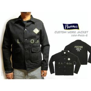 Pherrow's フェローズ カスタムワークジャケット ウール 18W-PWJ1-E ブラック