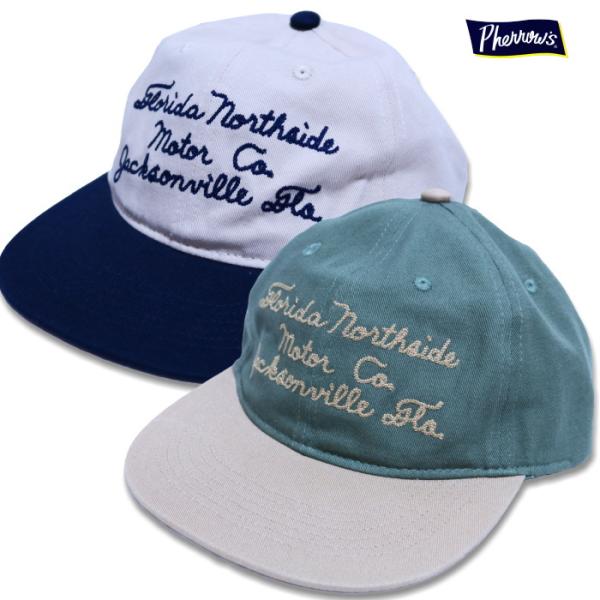 Pherrow's フェローズ コットンツイルベースボールキャップ 刺繍 24W-PBC1