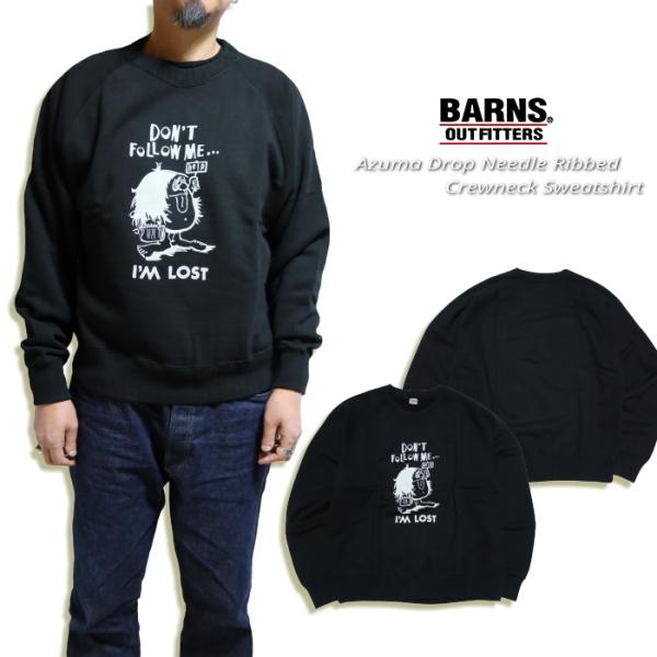 BARNS OUTFITTERS バーンズアウトフィッターズ クルーネックスウェットシャツ ラグラン...