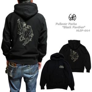 Rabbit Foot×HEAD LOCK プルオーバースウェットパーカー"Black Panther" ブラックパンサー HLSP-014｜head-lock