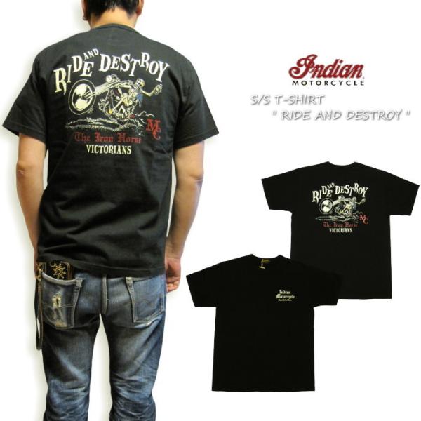 IndianMotorcycle インディアンモーターサイクル Tシャツ"RIDE AND DEST...