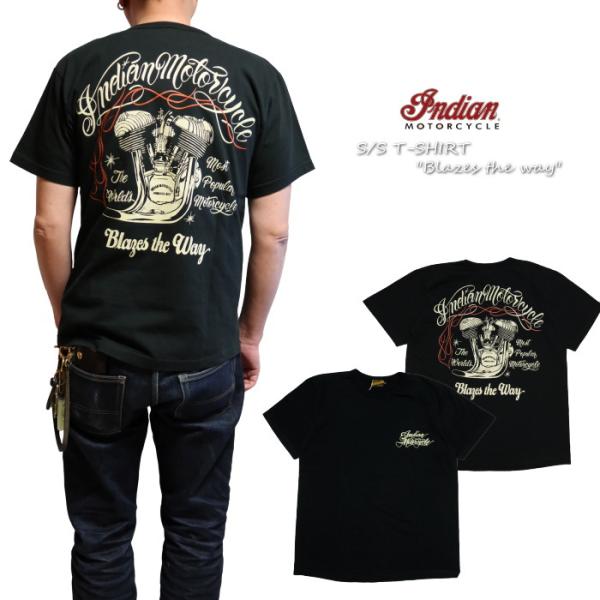 IndianMotorcycle インディアンモーターサイクル Tシャツ BLAZES THE WA...