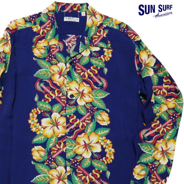 SUN SURF サンサーフ アロハシャツ 長袖 BLESSING GIFTFROM HAWAII ...