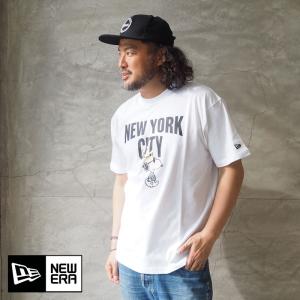 ニューエラ Tシャツ NEW ERA ピーナッツ SS TEE PEANUTS NYC 13073264-13073265 メンズ レディース コラボ スヌーピー 半袖 半袖Tシャツ｜headfoot