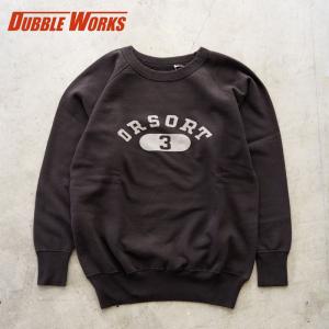 ダブルワークス スウェット トレーナー DUBBLE WORKS "ORSORT 3" SWEAT SHIRT 132-83003-06 メンズ アメカジ プリント 裏起毛 裏毛｜headfoot