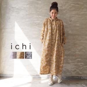 Ichi イチ 花柄 ワンピース 1916 シャツワンピース アウトレット レディース 春夏 春 長袖ワンピース ロングワンピース ロング 長袖