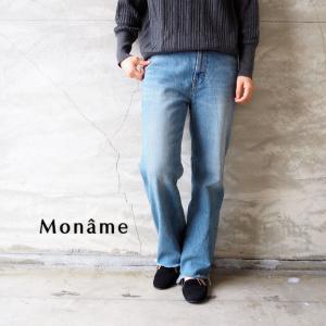 モナーム ストレートデニム レディース ストレート デニムパンツ Moname 41113305 デニム パンツ ジーンズ ダメージデニム ストレッチ ダメージ｜headfoot