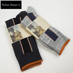 Nudie Jeans ヌーディージーンズ SOCKS SELVAGE 靴下 ソックス44161-7004｜headfoot