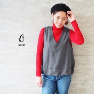 Naru ナル お歳暮 ベスト レディース ウールボタニー ストレッチ 冬 秋冬 シンプル ウール カジュアル