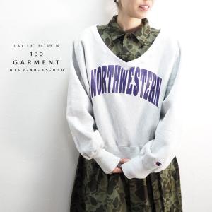 130 Garment スウェット レディース リメイク 3 トレーナー Champion チャンピオン アウトレットセール 特集 Ichi ロゴ イチ プリント 長袖