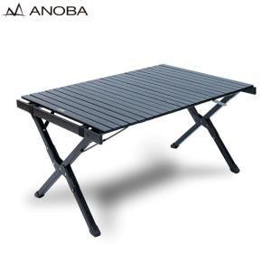 ANOBA アノバ BLACK EDITION ウッド ロールトップ テーブル AN096 ウッドテーブル アウトドアテーブル アウトドア キャンプ 木 木製 天然木｜headfoot